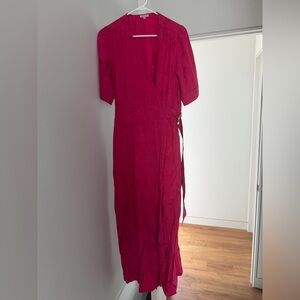 Bensimon Fuchsia Midi Wrap Dress